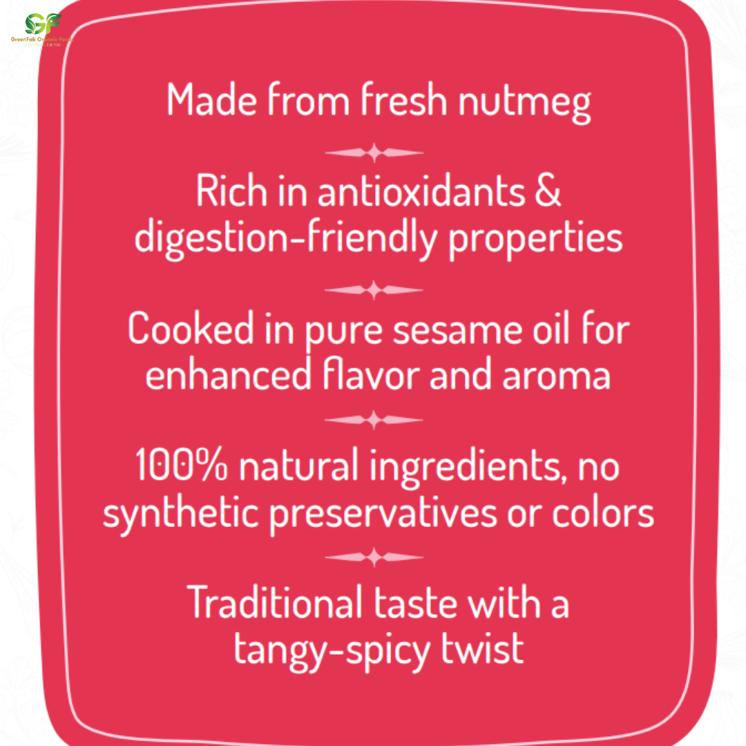 Nutmeg Pickle 200gm - Rare Traditional Aromatic Indian Pickle