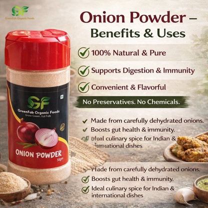 Onion Powder 50gm - 100% Natural Dehydrated Onion Seasoning