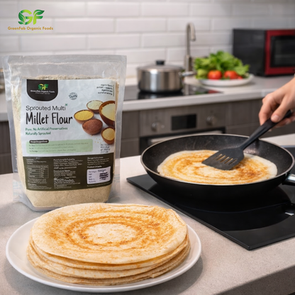 Sprouted Multi Millet Flour 500gm - High Fiber Diabetic-Friendly