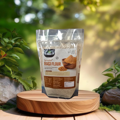 Sprouted Ragi Flour 500gm - High Calcium Baby Food & Porridge