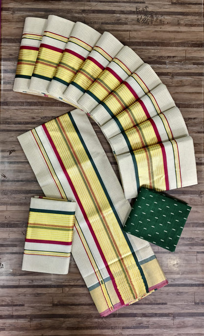 Premium Kerala Kasavu Set Mundu