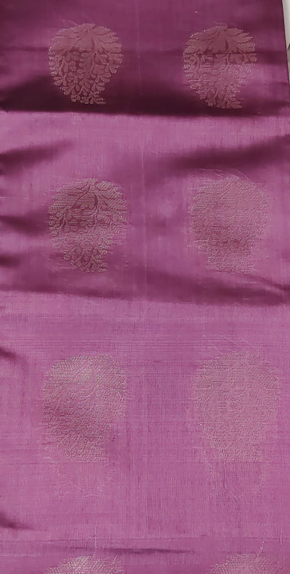 Soft Silk Saree with Elegant Zari Motifs & Traditional Border