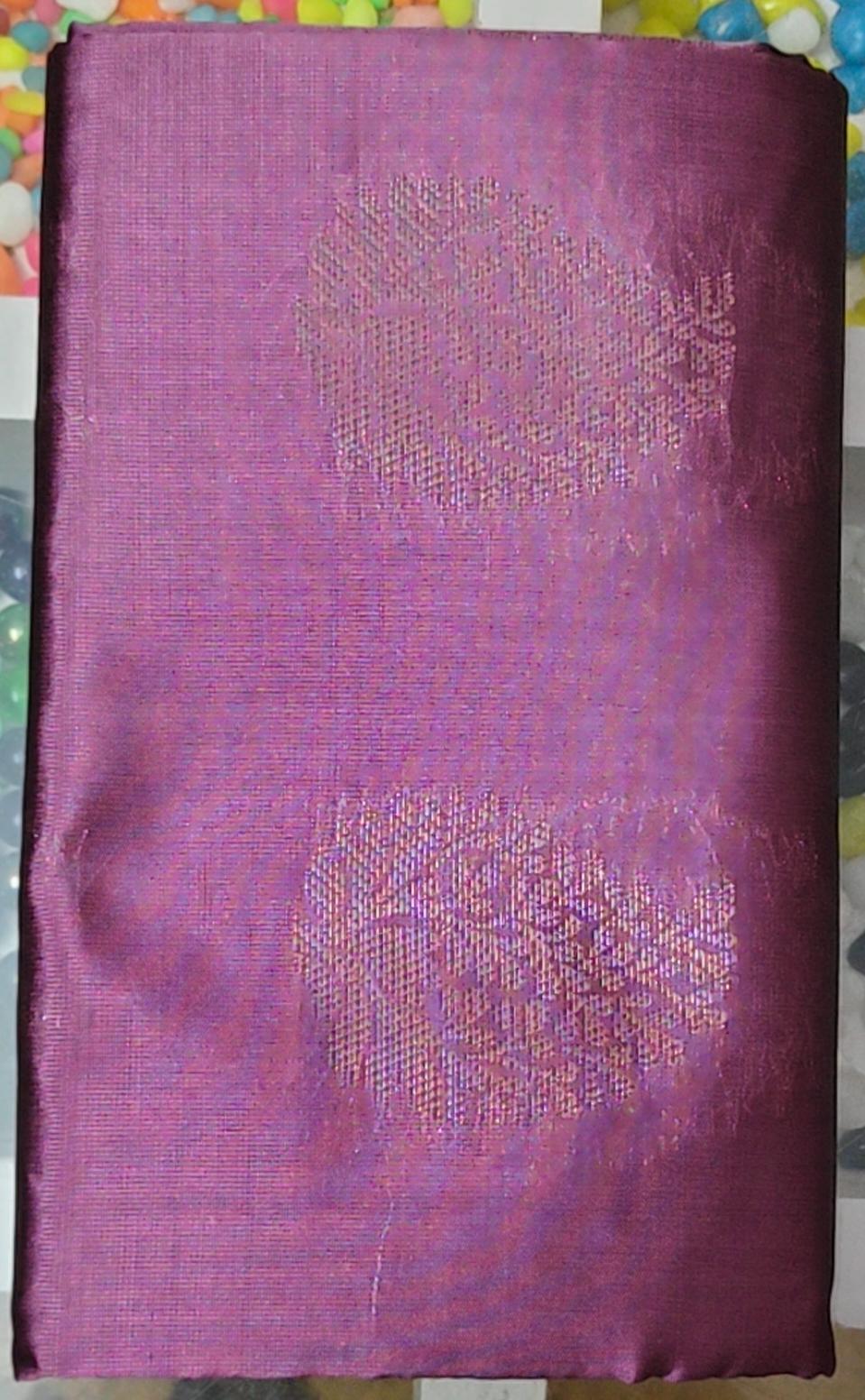 Soft Silk Saree with Elegant Zari Motifs & Traditional Border