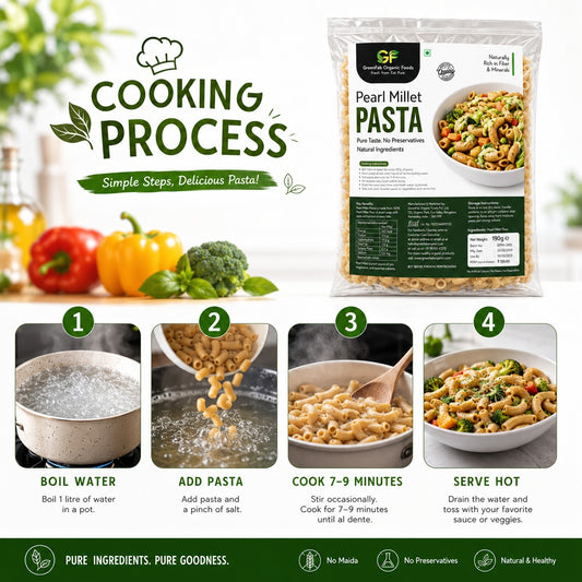 Bajra Pasta (Pearl Millet) 190gm - High Fiber & Protein