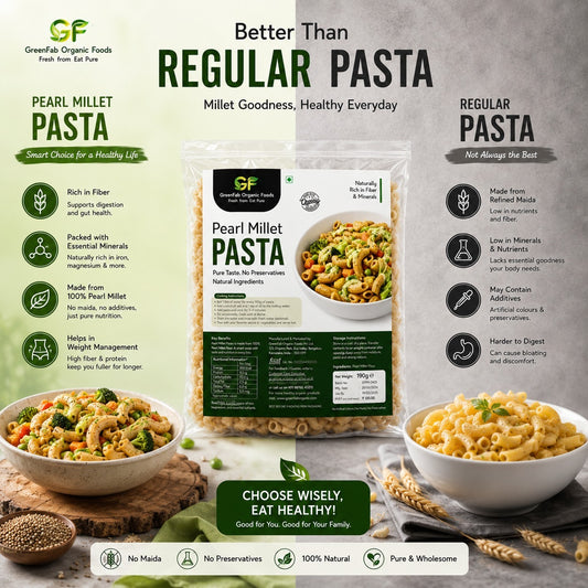 Bajra Pasta (Pearl Millet) 190gm - High Fiber & Protein