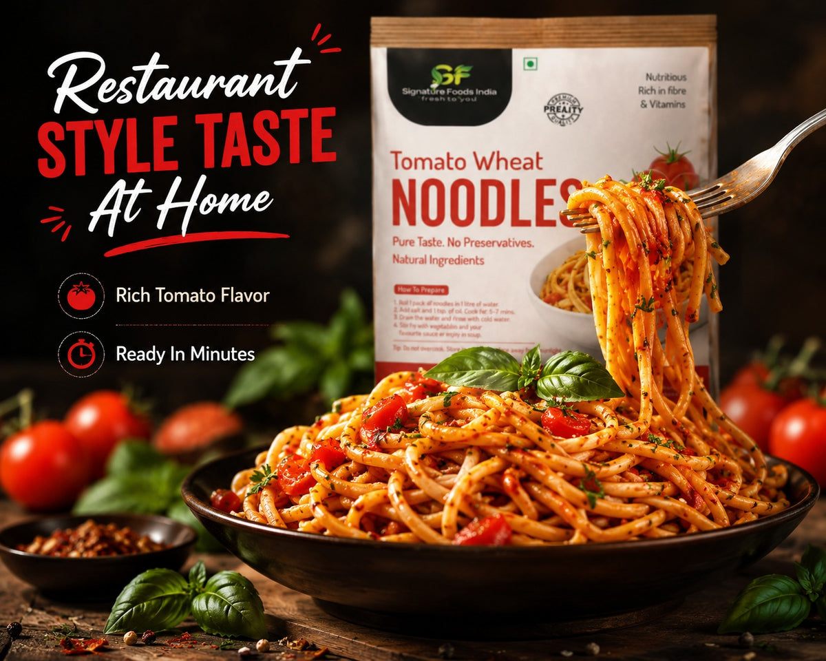 Tomato Wheat Noodles 220gm - Healthy Vegetable Noodles
