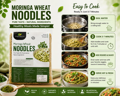 Moringa Wheat Noodles 220gm - Healthy Instant Noodles