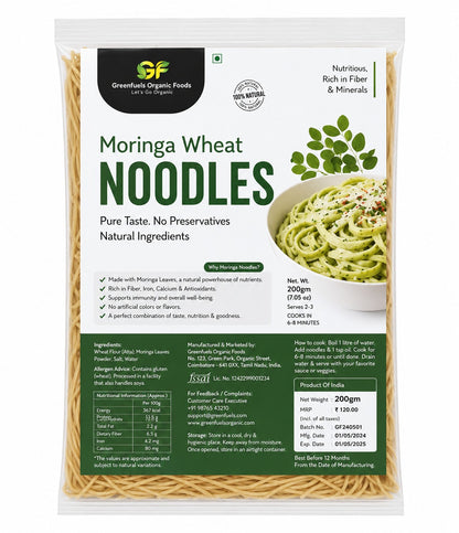 Moringa Wheat Noodles 220gm - Healthy Instant Noodles