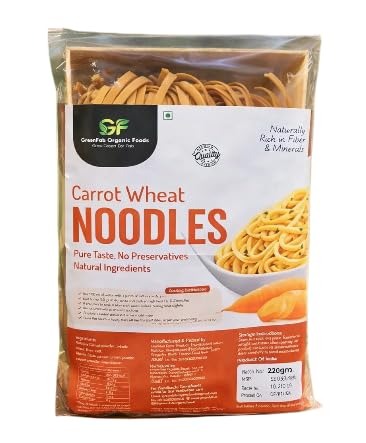 Carrot Wheat Noodles 220gm - Healthy Vegetable Noodles