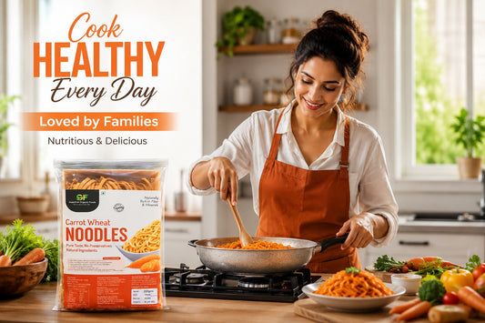 Carrot Wheat Noodles 220gm - Healthy Vegetable Noodles