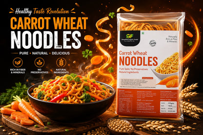 Carrot Wheat Noodles 220gm - Healthy Vegetable Noodles