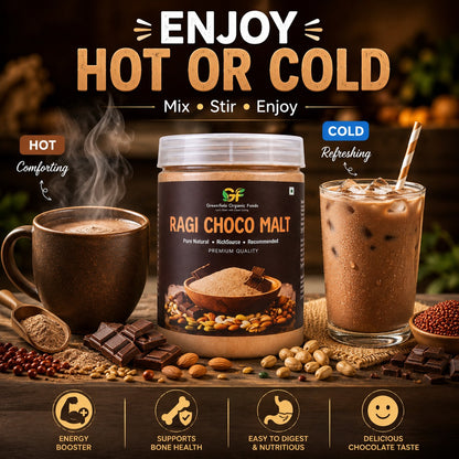 Sprouted Ragi Choco Malt - Organic Finger Millet Health Drink