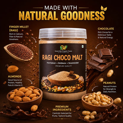 Sprouted Ragi Choco Malt - Organic Finger Millet Health Drink