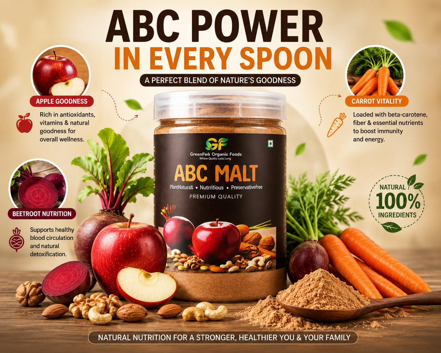ABC Malt - Apple Beetroot Carrot Health Drink