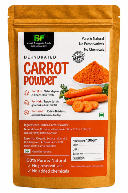 Carrot Powder 100gm - Natural Skin & Hair Care Superfood