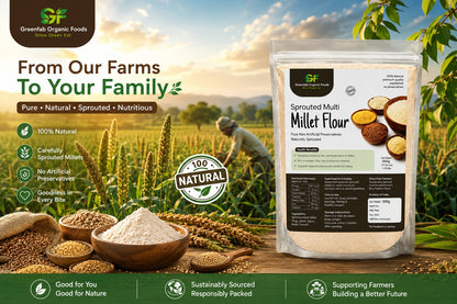 Sprouted Multi Millet Flour 500gm - High Fiber Diabetic-Friendly