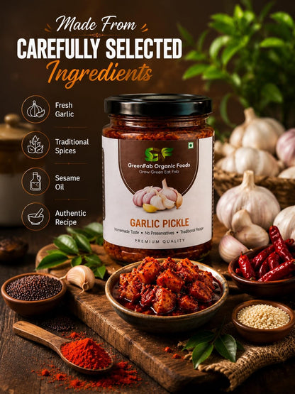 Garlic Pickle 200 gm - Traditional Homemade Immunity Booster