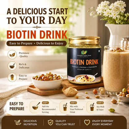 Biotin Drink for Hair Growth & Skin - 100% Natural