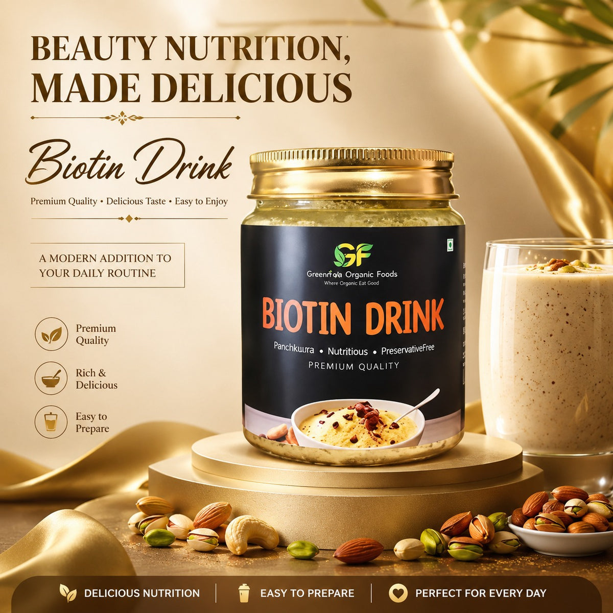 Biotin Drink for Hair Growth & Skin - 100% Natural