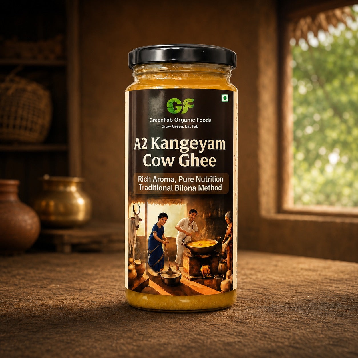 A2 Kangeyam Cow Ghee - Traditional Bilona Method Desi Ghee